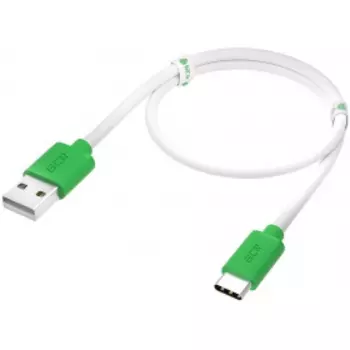 Кабель USB 2.0(Am)-Type-C быстрая зарядка, 50см, зеленый/белый Greenconnect GCR-52718 (GCR-52718)