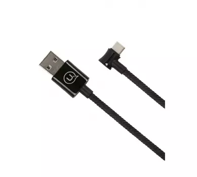 Кабель USB-Type-C, угловой, 2A, 1м, черный USAMS Smart Power-off U13 (SJ341USB01)