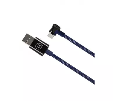 Кабель USB-Type-C, угловой, 2A, 1м, синий USAMS Smart Power-off U13 (SJ341USB03)