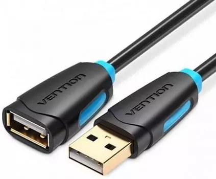 Кабель-удлинитель USB(Am)-USB(Af), 3 м, черный, Vention (CBCBI)