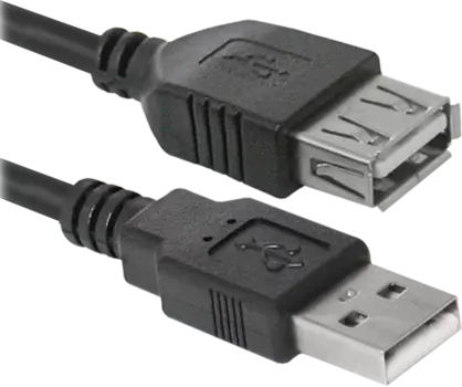 Кабель USB 2.0(AM)-USB 2.0(AF), Defender, 5m, черный (USB02-17/87454)