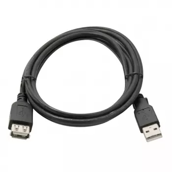 Кабель-удлинитель USB(Am)-USB(Af), 1 м, черный, Гарнизон (GCC-USB2-AMAF-1M)