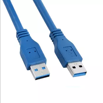 Кабель USB(Am)-USB(Am), 50 см, синий, 5bites (UC3009-005)