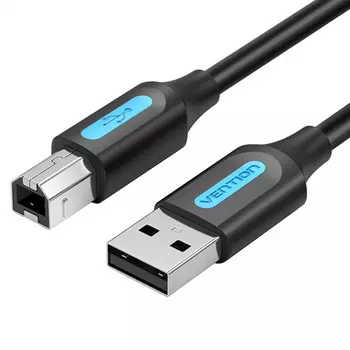 Кабель USB 2.0(Am)-USB 2.0(Bm) 2 м, черный Vention (COQBH)