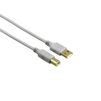 Кабель USB 2.0(Am)-USB 2.0(Bm), экранированный, 1.5м, серый Hama (00200903)