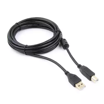 Кабель USB(Am)-USB(Bm), ферритовый фильтр, экранированный, 3 м, черный, Cablexpert (CCF-USB2-AMBM-10)