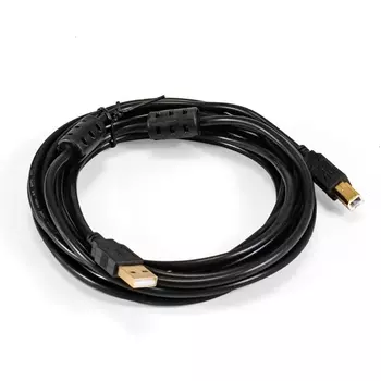 Кабель USB(Am)-USB(Bm), ферритовый фильтр, 4.5 м, черный, Exegate EX-CCF-USB2-AMBM-4.5 (EX294748RUS)