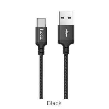 Кабель USB-USB Type-C, 2A, 2м, черный HOCO X14 (6957531062929)