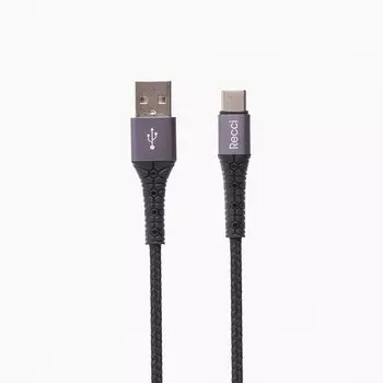 Кабель USB 2.0(Am)-USB 2.0 Type-C(m), 3A 1 м, черный Recci RTC-N12C (116046)