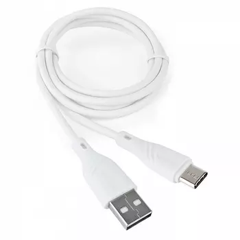 Кабель USB-USB Type-C, 3A, 1м, белый Cablexpert Classic 0.1 (CCB-USB2-AMCMO1-1MW)
