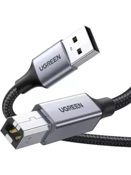 Кабель USB 2.0(Am)-USB 2.0(Bm), экранированный, 1.5 м, черный, UGREEN US369 (80802)
