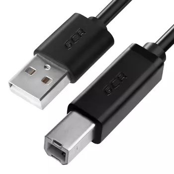 Кабель USB 2.0(Am)-USB 2.0(Bm), экранированный, 1м, черный Greenconnect GCR-UPC5 (GCR-UPC5M-BB2S-1.0m)