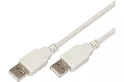 Кабель USB(Am)-USB(Am), 2.4А, 3 м, серый, REXANT (18-1146)