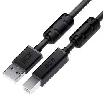 Кабель USB 2.0(Am)-USB 2.0(Bm), 3м, черный GCR GCR-UPC10 (GCR-52417)