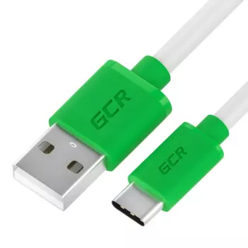 Кабель USB 2.0(Am)-USB 3.0 Type-C(m) быстрая зарядка, 25см, белый Greenconnect (GCR-53039)