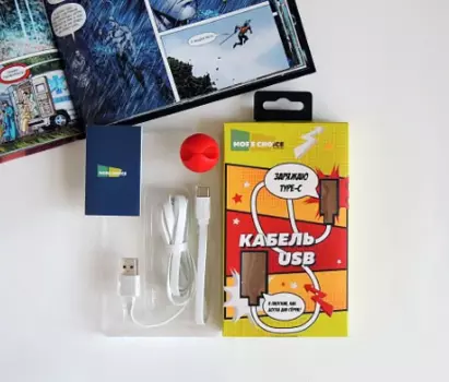 Кабель USB 2.0(Am)-USB Type-C(m), плоский, 1A, 1м, белый MORE CHOICE (K21a)