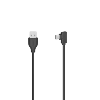 Кабель USB-USB Type-C, угловой, экранированный, 3A 75см, черный Hama H-200646 (00200646)