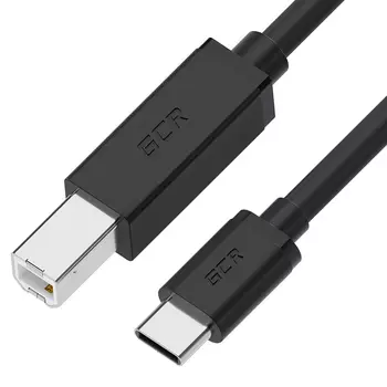 Кабель USB 2.0 Type-C(m)-USB 2.0(Bm), 1.5 м, черный, Greenconnect GCR-B200 (GCR-55250)