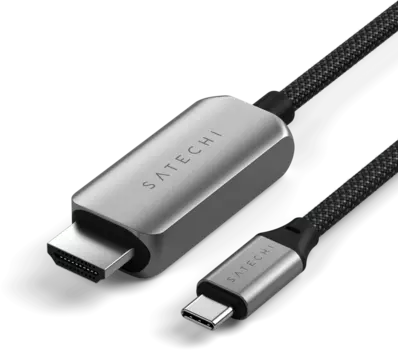 Кабель USB 2.0 Type-C(M)-HDMI(19M) v2.1 4K/8K, 2 м, серый/черный Satechi (ST-YH8KCM)