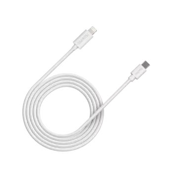 Кабель USB 2.0 Type-C(m)-Lightning 8-pin(m), быстрая зарядка, 3A 2 м, белый Canyon СFI-12 (CNE-CFI12W)