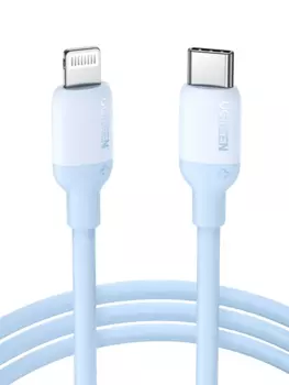 Кабель USB Type-C-Lightning 8-pin, MFi, 3A, 1м, синий UGREEN US387 (20313)