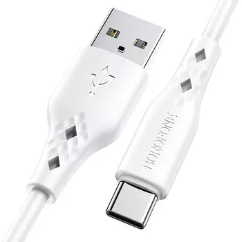 Кабель USB Type-C-USB, 3A, 1м, белый Borofone BX48