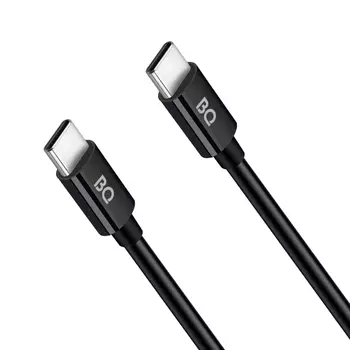 Кабель USB Type-C-USB Type-C, 3A, 1.2м, черный BQ CС04