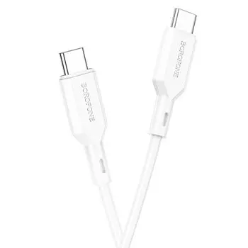 Кабель USB 2.0 Type-C(m)-USB 2.0 Type-C(m), 3A 1 м, белый Borofone BX70 60W (207874)
