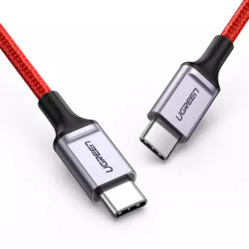 Кабель USB Type-C-USB Type-C, экранированный, 3A быстрая зарядка, 1м, красный UGREEN US294 (60186)