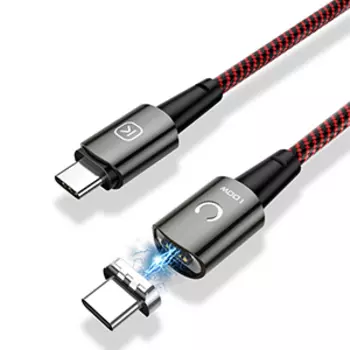 Кабель USB 2.0 Type-C(m)-USB 2.0 Type-C(m) Quick Charge, 2м, черный/красный KUULAA (KL-X30-200)