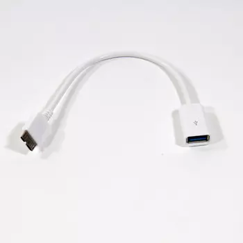 Кабель USB 3.0(AF) -microUSB 3.0(BM) OTG, VCOM, 0.1m, белый (CU304)