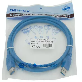 Кабель USB 3.0 AM/AF 1.5m