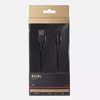 Кабель USB-Micro USB, 2.7A, 1м, черный Kurato RORI M505 (109413)