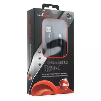 Кабель USB 3.0(Am)-USB 2.0 Type-C(m), 1.8м, черный Cablexpert (CC-P-USBC03Bk-1.8M)