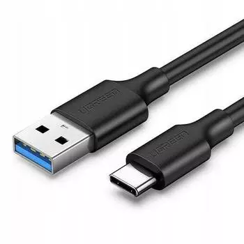 Кабель USB-USB Type-C, экранированный, быстрая зарядка, 3A 1м, черный UGREEN US184 ( 20882 )
