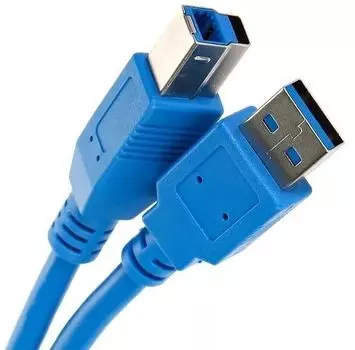 Кабель USB(Am)-USB(Bm), 1 м, синий, PREMIER (5-910)