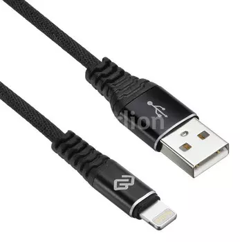 Кабель USB-Lightning 8-pin, Digma, 3m, черный (1080255)