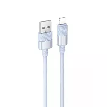 Кабель USB(Am)-Lightning 8-pin(m), 2.4А, 1 м, синий, Borofone BX106