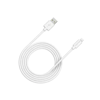 Кабель USB (Am)-Lightning 8-pin(m), MFi, 2.4A, 2м, белый Canyon MFI-12 (CNS-MFIC12W)