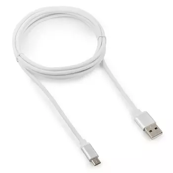Кабель USB(AM)-micro(BM), Cablexpert, 1.8m, белый, блистер (CC-S-mUSB01W-1.8M)