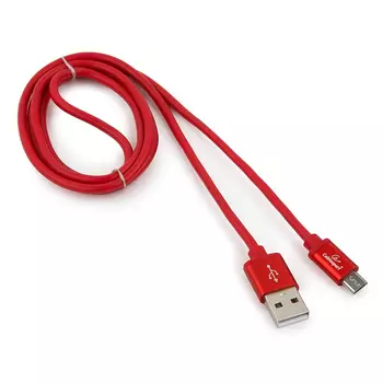 Кабель USB(AM)-micro(BM), Cablexpert, 1m, красный, блистер (CC-S-mUSB01R-1M)