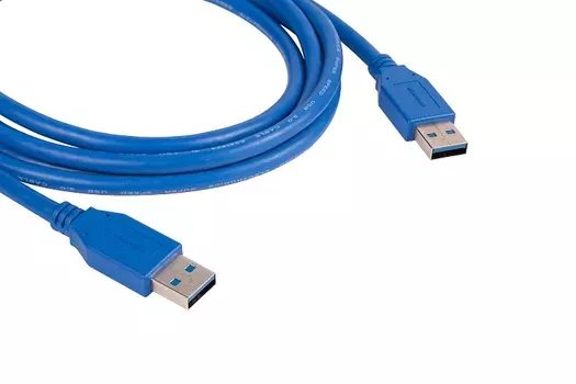 Кабель USB(Am)-USB(Am), 1.8 м, синий, Kramer C-USB3/AA-6 (96-0230006)