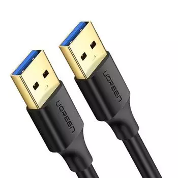 Кабель USB(Am)-USB(Am), экранированный, 2 м, черный, UGREEN US128 (10371)