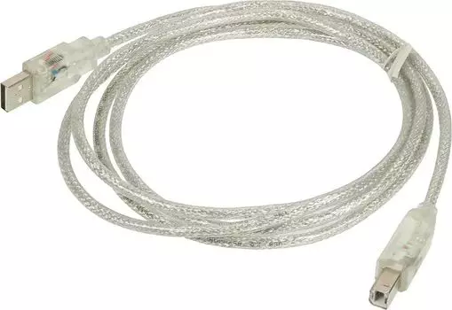 Кабель USB(Am)-USB(Bm), 1.8 м, прозрачный, Ningbo (841896)