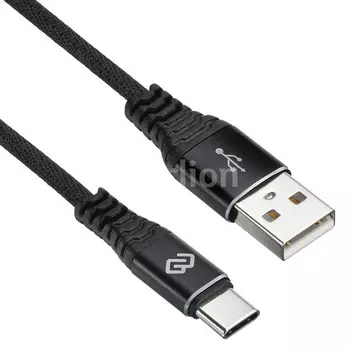 Кабель USB-USB Type-C, Digma, 3м, черный (1080449)