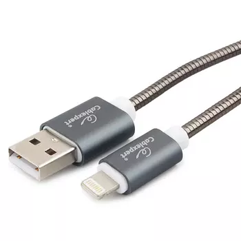 Кабель USB-Lightning 8-pin, 1.8 м, титан, Cablexpert (CC-G-APUSB02Gy-1.8M)