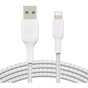 Кабель USB-Lightning 8-pin, 1 м, белый, Belkin (CAA002BT1MWH)