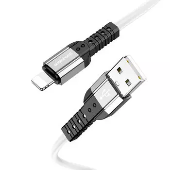 Кабель USB-Lightning 8-pin, 2.4A, 1м, белый Borofone BX64 Special (6974443381498)