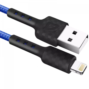 Кабель USB-Lightning 8-pin, 2.4A 1 м, синий Defender F181 (87114BLU)