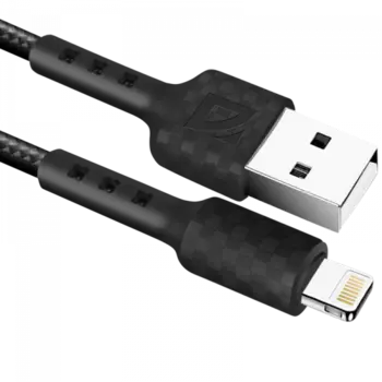 Кабель USB-Lightning 8-pin, 2.4A 1 м, черный Defender F181 (87114BLA)